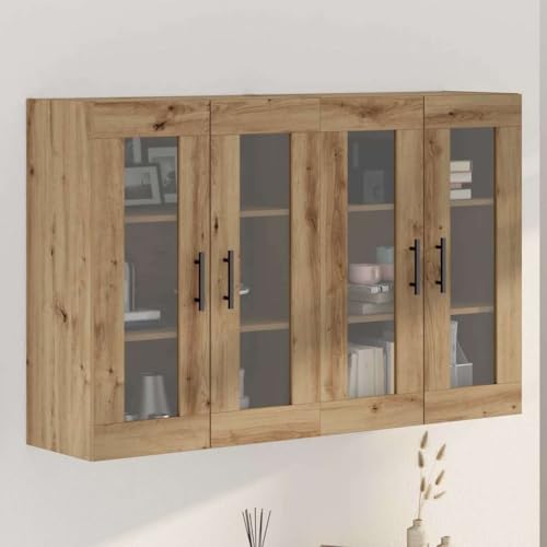 WSJHUHK Wandschränke, 2 Stück, Artisan Eiche und Schwarz, Möbel, Schränke und Aufbewahrung, Buffets und Sideboards von WSJHUHK