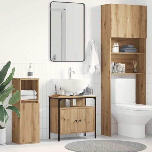 WSJHUHK Waschbeckenunterschrank Artisan Eiche 60x30x60cm Holzwerkstoff von WSJHUHK