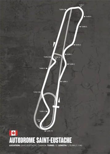 Leinwanddruck Classics F1 Motorsport Circuits Leinwandgemälde, Druckplakate Für Wohnzimmer, 80Er-Jahre-Retro-Kunst, Heimwanddekoration, Bilder, 45 X 60 cm, Ohne Rahmen von WSJIJY