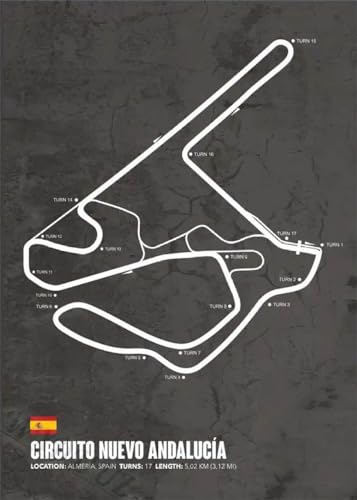 Leinwanddruck Classics F1 Motorsport Circuits Leinwandgemälde, Druckplakate Für Wohnzimmer, 80Er-Jahre-Retro-Kunst, Heimwanddekoration, Bilder, 70 X 100 cm, Ohne Rahmen von WSJIJY