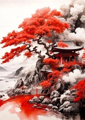 WSJIJY Leinwanddruck Alte Japanische Gemälde Leinwand Wandkunst Bilder Samurai Fischer Tempel Japanische Abstrakte Kunst Leinwand Poster Wohnkultur 21X30Cm Kein Rahmen von WSJIJY