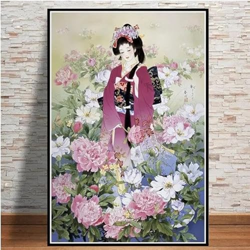 WSJIJY Leinwanddruck Elegante Japanische Geisha Frau Ölgemälde Leinwand Wandkunst Anime Poster Drucke Für Wohnzimmer Dekor 70X100Cm Kein Rahmen WSJIJY Leinwanddruck Elegante Japanische Geisha Frau Ölgemälde Leinwand Wandkunst Anime Poster Drucke Für Wohnzimmer Dekor 70X100Cm Kein Rahmen von WSJIJY