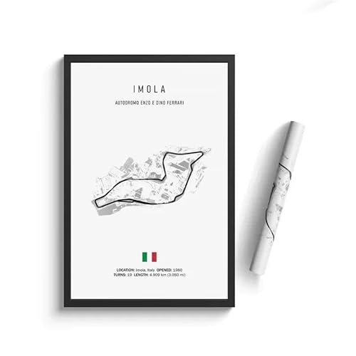 WSJIJY Leinwanddruck F1-Rennstrecken-Poster Imola Monaco Formel 1 Gp Leinwandgemälde Nordischer Motorsport Wandkunst Bild Raumdekoration 70 X 100 cm Ohne Rahmen WSJIJY Leinwanddruck F1-Rennstrecken-Poster Imola Monaco Formel 1 Gp Leinwandgemälde Nordischer Motorsport Wandkunst Bild Raumdekoration 70 X 100 cm Ohne Rahmen von WSJIJY