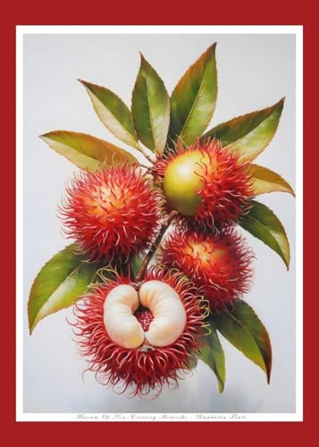 WSJIJY Leinwanddruck Moderne Bunt Lecker Obst Durian Erdbeere Apfel Klassisch Retro Poster Leinwand Gemälde Wandkunst Bilder Wohnkultur 45X60Cm Kein Rahmen von WSJIJY