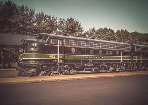 WSJIJY Leinwanddruck Nordisches Retro-Poster Dampflokomotive Schwarz-Weiß-Leinwand Kinderzimmer Einrichtungsgegenstände Roter Zug Eisenbahnstrecke 45X60Cm Kein Rahmen von WSJIJY