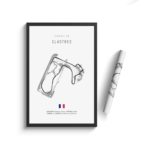 WSJIJY Leinwanddruck Schwarz-Weißes Retro-Poster „Formel 1 Imola Monaco Monza Circuit“ Hochauflösendes Leinwand-Poster Heimdekoration 15 X 20 cm Ohne Rahmen von WSJIJY