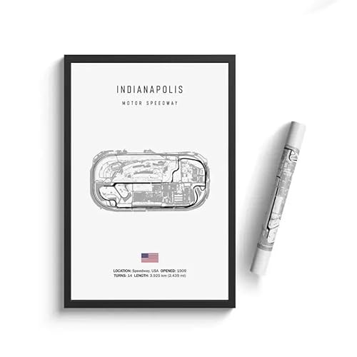 WSJIJY Leinwanddruck Schwarz-Weißes Retro-Poster „Formel 1 Imola Monaco Monza Circuit“ Hochauflösendes Leinwand-Poster Heimdekoration 15 X 20 cm Ohne Rahmen von WSJIJY