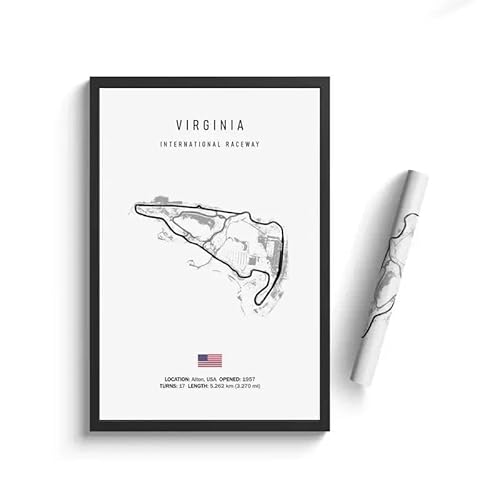 WSJIJY Leinwanddruck Schwarz-Weißes Retro-Poster „Formel 1 Imola Monaco Monza Circuit“ Hochauflösendes Leinwand-Poster Heimdekoration 15 X 20 cm Ohne Rahmen von WSJIJY