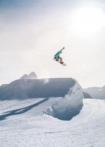 WSJIJY Leinwanddruck Snowy Mountain Skisport-Poster Outdoor-Sport Leinwandgemälde Moderne Wandkunst Bild Büro Heimdekoration 30 X 45 cm Ohne Rahmen von WSJIJY