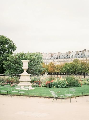 WSJIJY Leinwanddruck Vintage-Gemälde Pariser Architektur Landschaft Blaue Türen Und Rote Wand Poster Leinwandgemälde Wandkunst Bilder Heimdekoration 60 X 90 cm Ohne Rahmen von WSJIJY