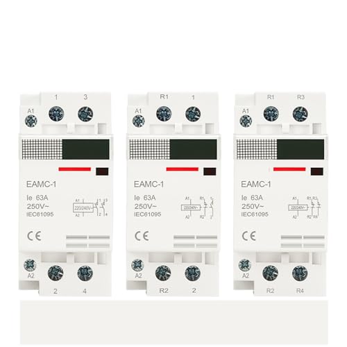 1 stücke Schiene Automatische Modulare Haushalts Schütz Schalter Controller Mit Transparent Fenster AC230V 2P 63A 2NO 2NC 1NO1NC 50Hz 250V ~(2NC_220V) von WSJMWKW