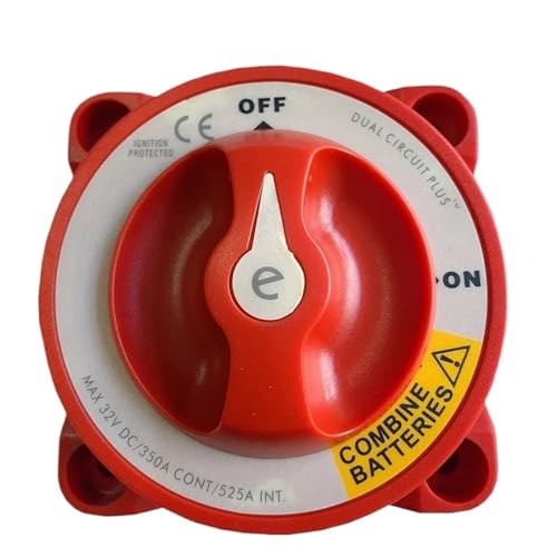 Boot Rot Kunststoff 12-32V Quadrat Schalter Wasserdicht Dual Circuit Panel Auto Boot Batterie Selector Isolator Trennen Zubehör von WSJMWKW