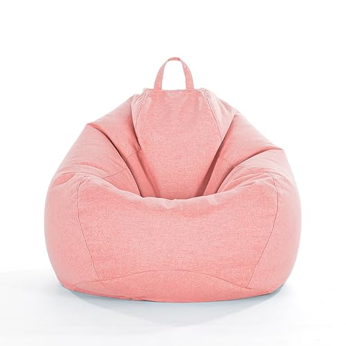 WSKCXHD Hülle Sitzsack Sofas Schutz Kreatives Design Ohne Füllung Ideal Für Plüschspielzeug Aller Altersgruppen Pink-L von WSKCXHD