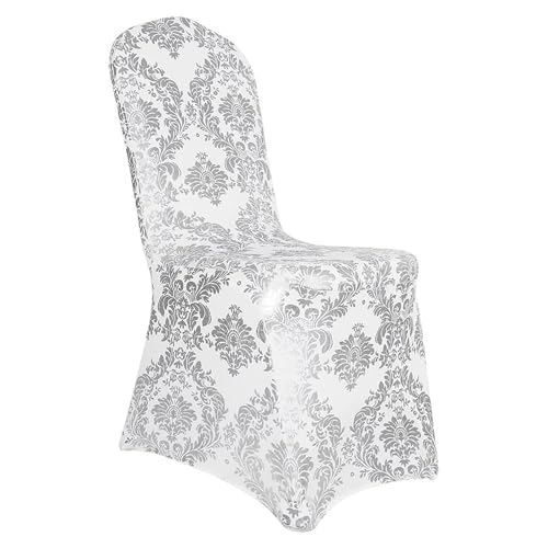 Schützende Stuhlhusse Hussen Für Stühle Im 6er Set Elastizität Polyester Stuhlhussen Abnehmbar Und Waschbar Stuhlbezug Für Veranstaltungen Aller Art Silver von WSKCXHD