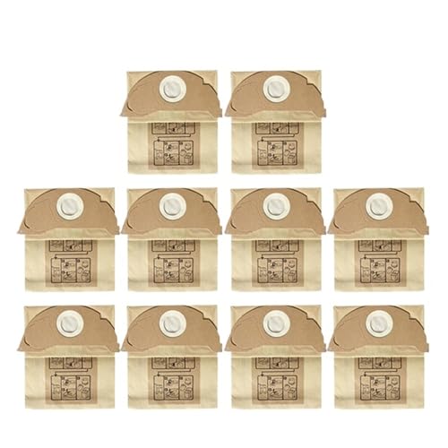 Filter Staubbeutel, Kompatibel for Karcher, WD2.250 WD2250 A2004 A2054 MV2 WD2 Staubsauger Ersatz Zubehör(10pcs) von WSKZBXSI