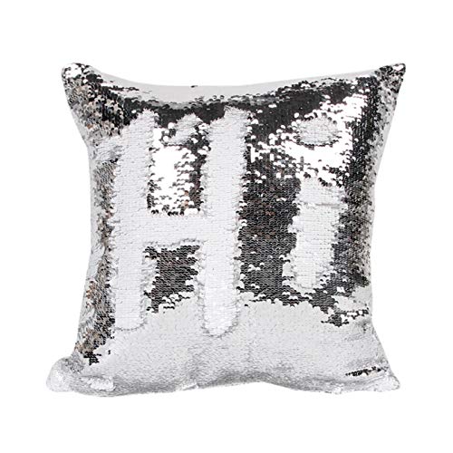 WSLCN Kissenbezüge Glitzer Pailletten Zierkissenbezüge Schlafzimmer Sofakissen 40x40cm 10 von WSLCN