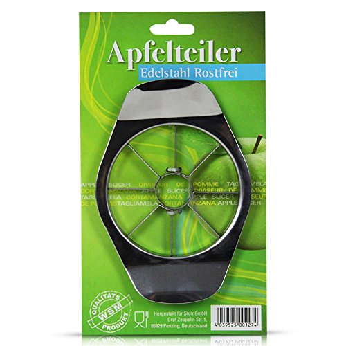 Edelstahl Apfelteiler Apfelschneider Apfel Obst Apfel Schneider Apfelspalter 15,5 x 11 cm von Unbekannt