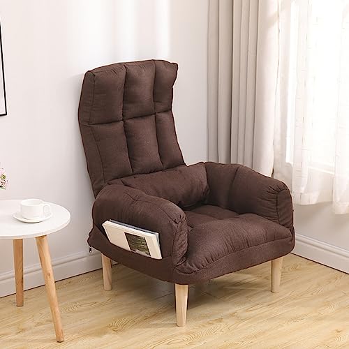 WSMYGS Schaukelstuhl, Liegestuhl mit Fußstütze, moderner Sessel mit Verstellbarer Rückenlehne, ergonomische manuelle Rückenlehne, Boden-Gaming-Stuhl für Erwachsene von WSMYGS
