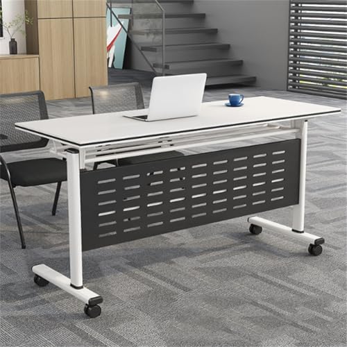 WSNCXFW 2-teiliger klappbarer Konferenztisch, Mobile Flip-Top-Rolltische mit Rädern, moderner tragbarer Seminar- und Schulungstisch, Konferenzraumtische, für den Schulungsraum im Büro,120 * 60 * 75CM WSNCXFW 2-teiliger klappbarer Konferenztisch, Mobile Flip-Top-Rolltische mit Rädern, moderner tragbarer Seminar- und Schulungstisch, Konferenzraumtische, für den Schulungsraum im Büro,120 * 60 * 75CM von WSNCXFW
