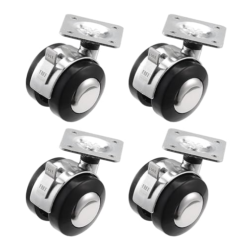 WSOFZMO 4/6 Universalrollen, Passend für Kleine und Große Vitrinen, mit Montagestufen, zum Einfachen und Sicheren Bewegen von Vitrinen (Universalrad * 4) von WSOFZMO