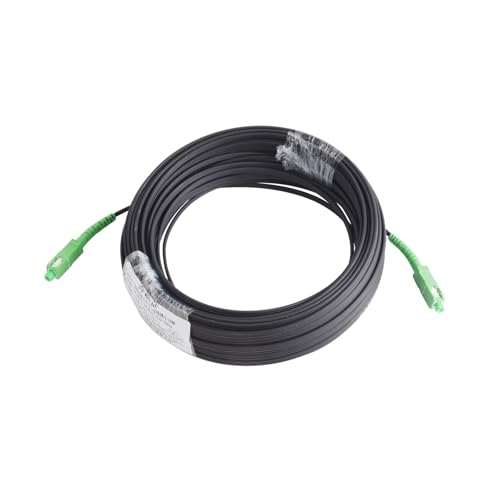 WSOLDMA 50M Glasfaserkabel SC/APC auf SC/APC Simplex Singlemode Patchkabel, 1-adriges Outdoor-Verlängerungskabel (50m) von WSOLDMA