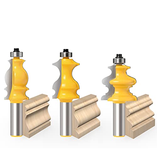 WSOOX 12mm Schaft Formfräser Bit 3 Stück Formfräser für Holzbearbeitung Architectural Moulding Fräser Set Fräse Router Bit Formfräser für Holzbearbeitung WSOOX 12mm Schaft Formfräser Bit 3 Stück Formfräser für Holzbearbeitung Architectural Moulding Fräser Set Fräse Router Bit Formfräser für Holzbearbeitung von WSOOX