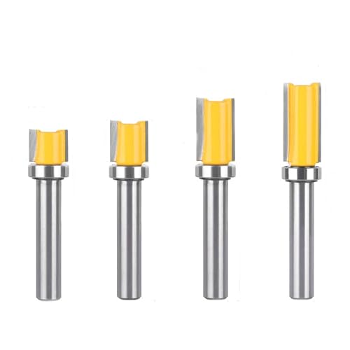 WSOOX 4 Stück Bündigfräser 8mm Schaft Bündigfräser mit mit anlaufring oben Oberfräser Nutfräser Schneidwerkzeug für Holz Bündigfräser-Set WSOOX 4 Stück Bündigfräser 8mm Schaft Bündigfräser mit mit anlaufring oben Oberfräser Nutfräser Schneidwerkzeug für Holz Bündigfräser-Set von WSOOX