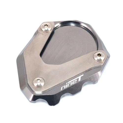 WSOPP Motorrad Seitenständer Vergrößerung für BMW RNINET R NINET Rnine T R Nine T 2014-2016 CNC Aluminium PadM Antirutsch Stützplatte Sicheren Stand auf weichem Untergrund,Grey Style von WSOPP