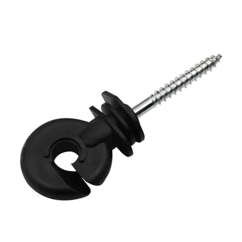100 stücke Elektrische Zaun Offset Ring Isolator Holz Post Fechten Schraube Band Draht Isolatoren Sicher Garten Gebäude Zubehör Für Seile von WSQHAO