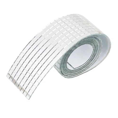 10x10mm Raster 5meter Selbst-Klebe Quadratische Glas Mosaik Fliesen Splitter Spiegel Blätter for DIY Handade Handwerk wand Aufkleber Für DIY Basteldekoration(4cmx3meters) von WSQHAO