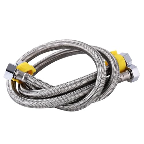 2 PCS 1/2 Zoll Sanitär Explosionsgeschützte Flexible Geflochtene Schlauch Wasserhahn Wasser Rohr for Küche Bad für Wasserhahn Mischbatterie(100cm) von WSQHAO