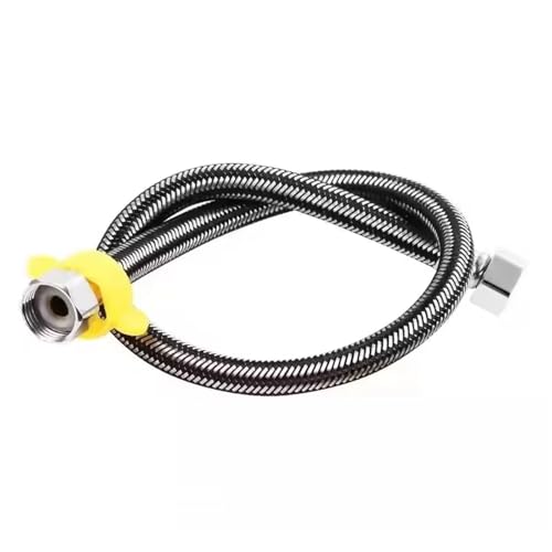 2 PCS G1/2'' Sanitär Flexible Edelstahl Nylon Geflochtene Schlauch Bad Thermoresistant Wasserhahn Waschbecken Rohr für Wasserhahn Mischbatterie(Color B,100cm) von WSQHAO