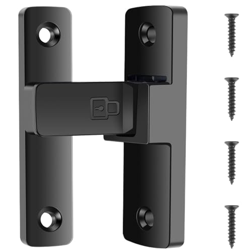 2 Stück 90°/180° Riegel Türschnalle Edelstahl Flip Gate Latch Lock Diebstahlsicherung Türriegel for Tore Scheunen Zauntür Für Türen(Black-90 degrees) von WSQHAO