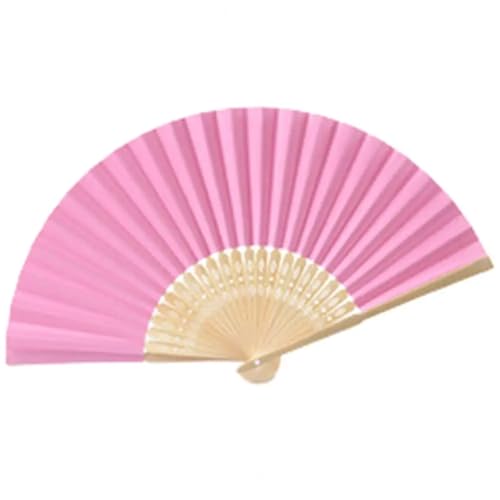 2 Stück DIY Papierfächer Hohlschnitzerei Faltfächer Erwachsene Kinder Kalligraphie Malerei Fächer Hochzeitsgeschenke Bunte Taschenfächer Für Party(Pink) von WSQHAO