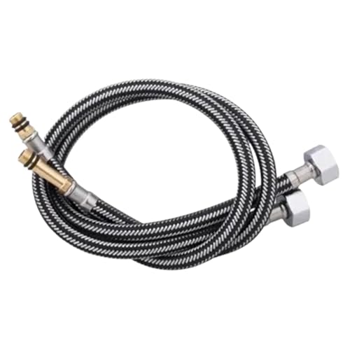 2 Stück G1/2 Zoll Edelstahl Nylon Geflochten Rohr Schlauch Silikon Sanitär Thermoresistant Wasserhahn Waschbecken Spüle Küche Bad für Wasserhahn Mischbatterie(Color A,60cm) von WSQHAO