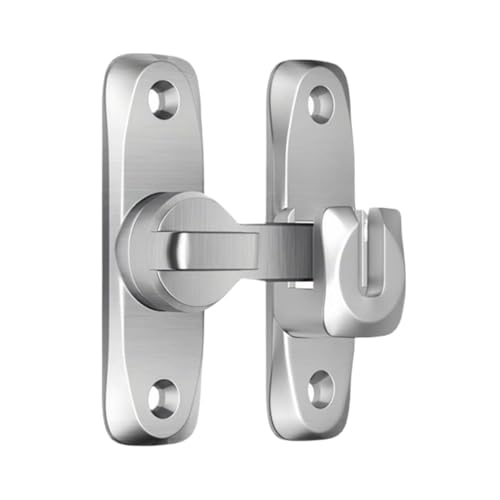 2 Stück Klappriegel aus Aluminiumlegierung, robuster Klapptürriegel, 90/180 Grad Schwingtürriegel for Tor, Scheune, Garage Für Türen(Silver) von WSQHAO