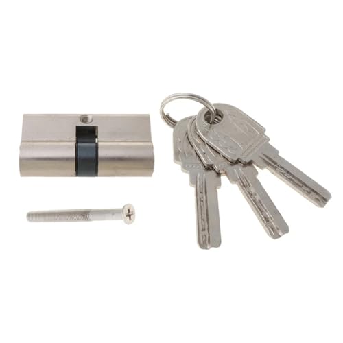 2 Stück Schlüssel-Türschloss-Zylinderschloss mit 3 Schlüsseln, Diebstahlschutz-Eingangstürschloss, einzelner offener Schließzylinder for Zuhause für Haustürschloss(90mm) von WSQHAO