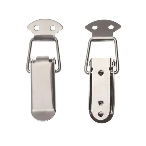 20 Stücke Edelstahl Hardware Schrank Box Fall Federverschluss Toggle Haspe Gepäck Hardware Zubehör Box Schnalle für Werkzeugkasten(M) von WSQHAO