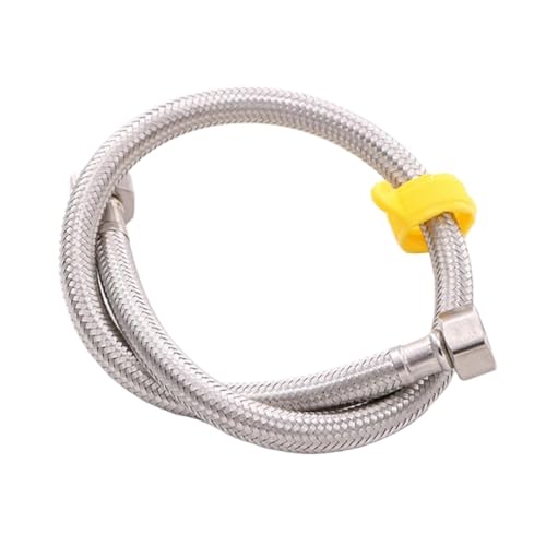 4 Stück 304 Edelstahl Silber Wasserhahn Wasserzulaufschlauch Warmwasserbereiter Wasserleitung Toilettenzulaufrohr for Küche Badezimmer 30cm G1/2' für Wasserhahn Mischbatterie von WSQHAO