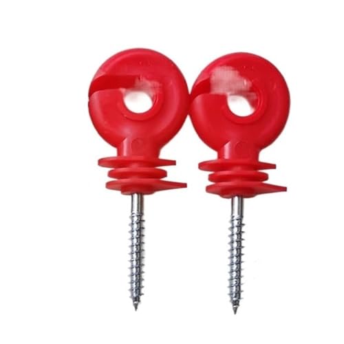 50 stücke 9 cm Draht Verbindung Werkzeug Zaun Isolator Vieh Tier Elektrische Lang anhaltende Kurzschluss Schutz Für Seile(Red) von WSQHAO