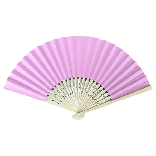 5Pcs Faltbare Papier Fan Tragbare Hochzeit Geschenke for Gäste Geburtstag Party Dekoration Kinder Malerei Für Party(20Pcs Pink) von WSQHAO