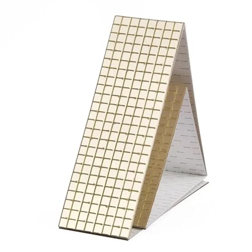 5set Selbstklebende Echtglasmosaik Handwerk Mini Quadratische Spiegel Fliesen Aufkleber Badezimmer DIY Handgemachte Heimdekoration Herstellung Für DIY Basteldekoration(Golden-5x5mm) von WSQHAO