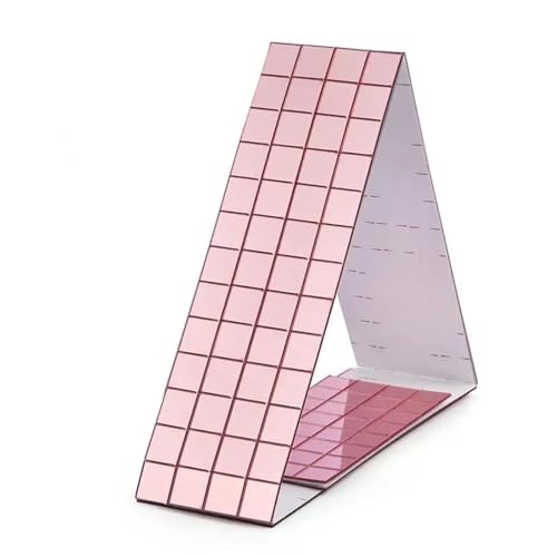 5set Selbstklebende Echtglasmosaik Handwerk Mini Quadratische Spiegel Fliesen Aufkleber Badezimmer DIY Handgemachte Heimdekoration Herstellung Für DIY Basteldekoration(Rose gold-10x10mm) von WSQHAO