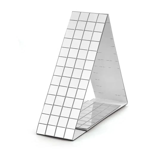 5set Selbstklebende Echtglasmosaik Handwerk Mini Quadratische Spiegel Fliesen Aufkleber Badezimmer DIY Handgemachte Heimdekoration Herstellung Für DIY Basteldekoration(Silvery-10x10mm) von WSQHAO