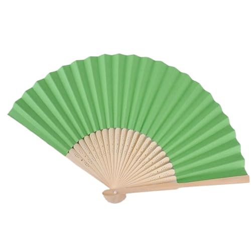 6 stücke Handfächer Papier Faltfächer Party Dekorative Modische Einfache Blank Bonbonfarbenen Kann DIY Für Party(Dark green) von WSQHAO