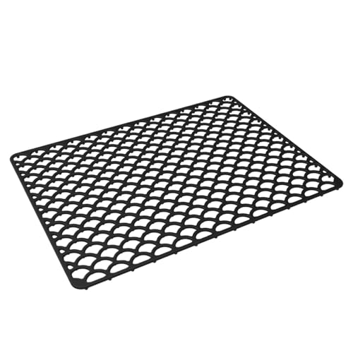 Abtropfmatte Geschirr Geschirrtrocknungsmatten for die Küche, Schutz for den Boden der Küchenspüle, Küchenzubehör, hitzebeständige Geschirrtrocknungsmatten(Black) von WSQHAO
