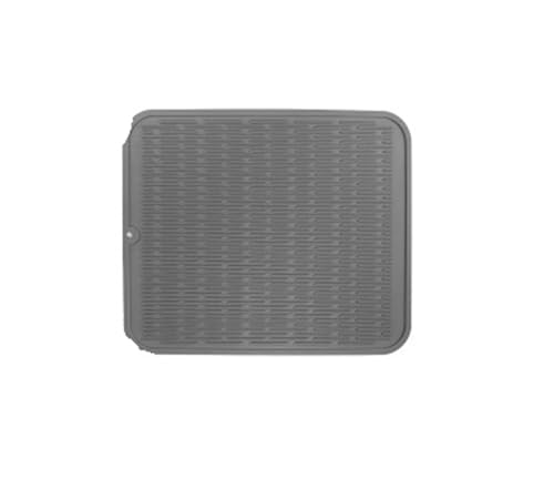 Abtropfmatte Geschirr Silikon-Abtropfmatte, große Abtropfmatte for Küchentheke, hitzebeständig, Hot-Pot-Halter, rutschfeste Silikon-Spülbeckenmatte(40x45cm) von WSQHAO
