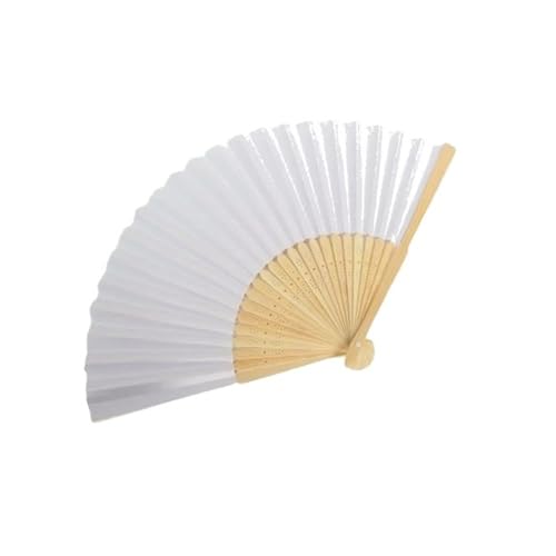 DIY Papier-Faltfächer for Erwachsene und Kinder, Kalligraphie, Malübungen, blanker weißer Faltfächer, Hochzeitsgeschenke Für Party(20pcs) von WSQHAO