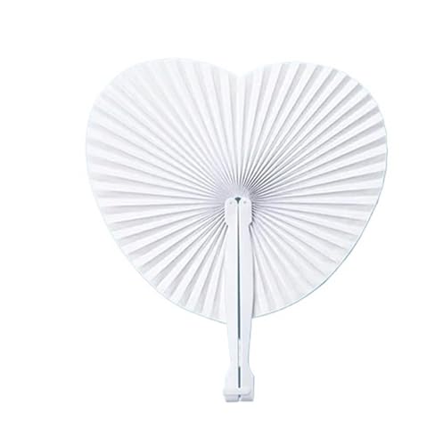 Faltbarer DIY-Malerei-Herzform-runder Papierfächer Hochzeitsfeier-Gastgeschenke Dekoration Jahrestag Kinder-Party-Gastgeschenke Für Party(70 PCS) von WSQHAO