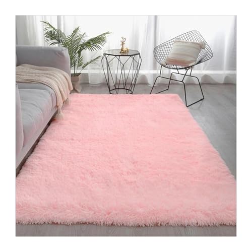 Fluffy Plush Carpet for Modern Home Living Room Sofa Area Rug Silky Soft Crawling Mat Children Bedroom Large für Wohnzimmer(Pink,80x160cm(31x63in)) von WSQHAO
